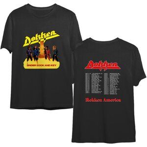 Dokken Under Lock And Key Tour 1985 2 Sided Retro Music Fan Collector Classic 05